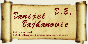 Danijel Bajkanović vizit kartica